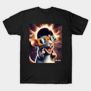 Lunar Observer: Rat Gazing at the Solar Eclipse Shirt Graphic T-Shirt